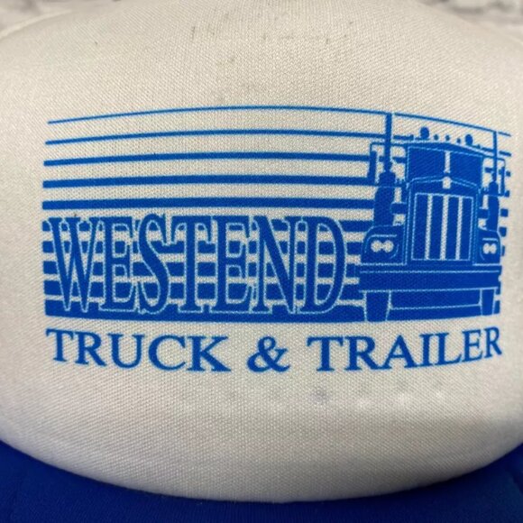 Vintage West End Truck & Trailer Trucker Hat Mesh Cap One Size Fits All Snapback - Picture 4 of 7